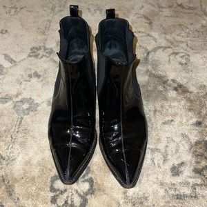 Anine Bing Patent Leather Booties